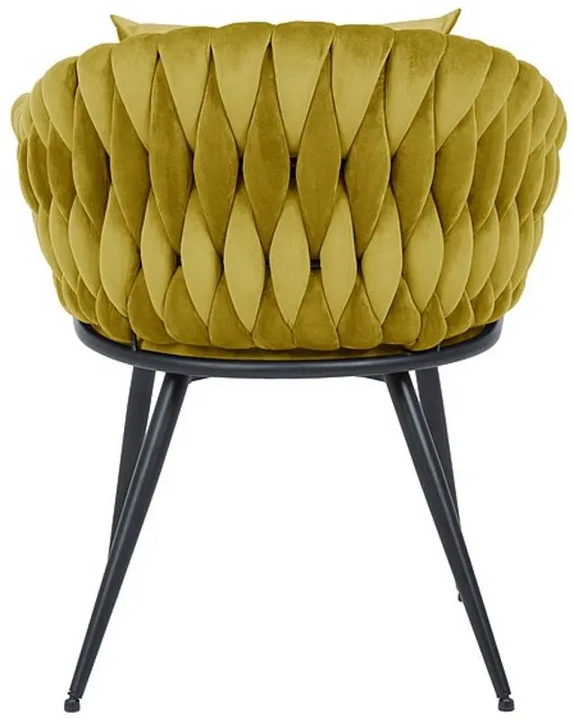 Fotoliu Signal Nuvo Velvet (Black/Curry) - 4