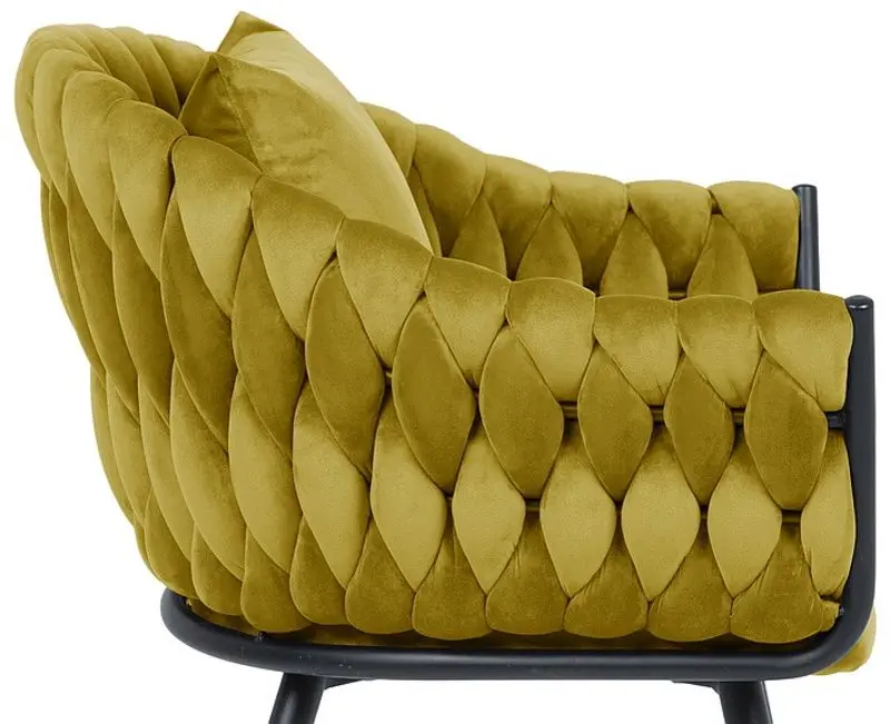 Fotoliu Signal Nuvo Velvet (Black/Curry) - 3