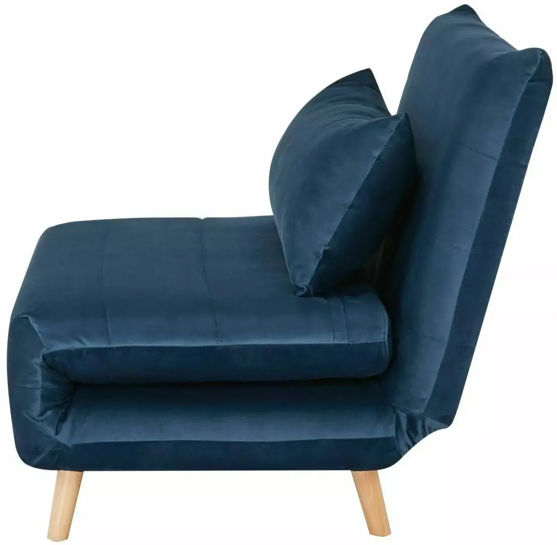 Кресло Signal Spike Velvet (Navy Blue/Beech) - 8