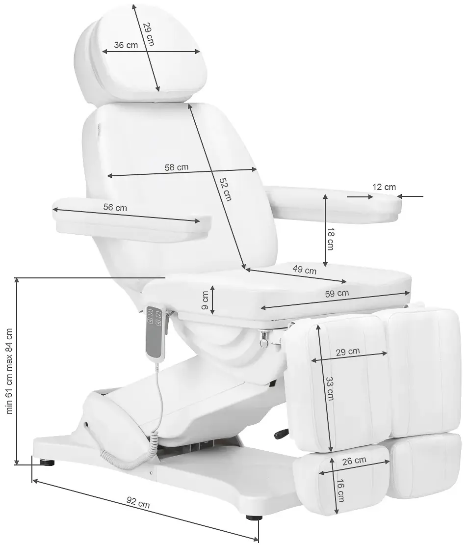Fotoliu cosmetologic Sillon Classic 2 148288 (white -pinkish)