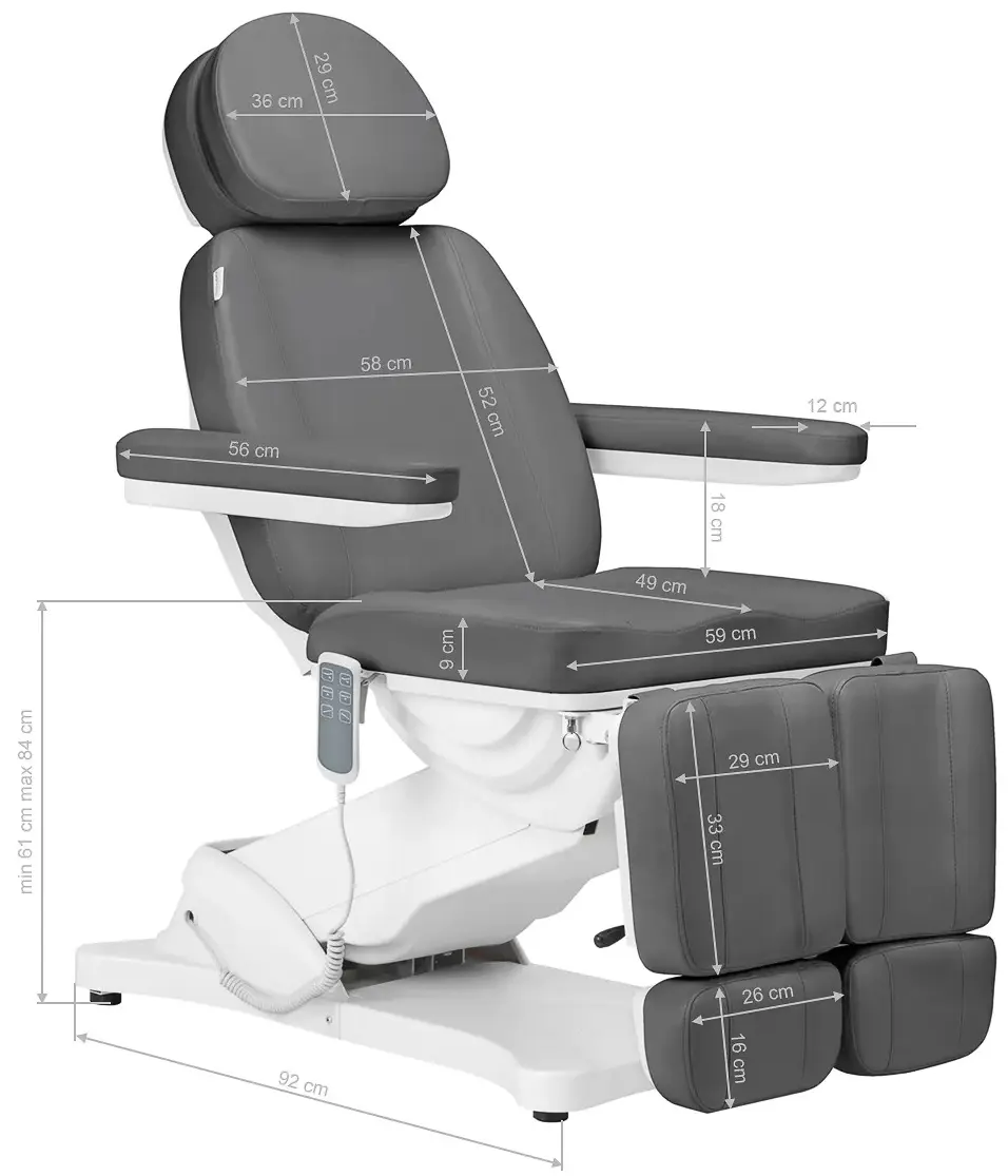 Fotoliu cosmetologic Sillon Classic 3 148293 (Gray/White)