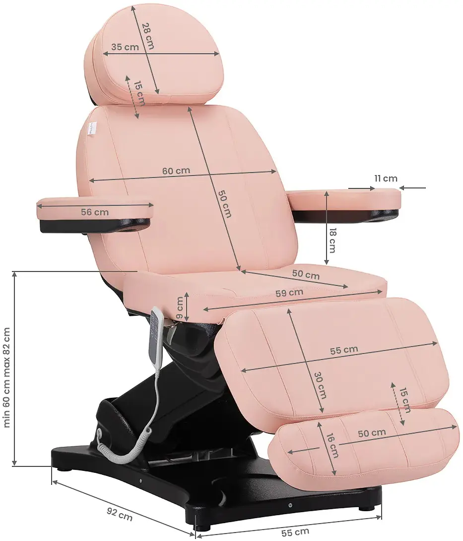 Fotoliu cosmetologic Sillon Classic 3 150221 (Pink/Black)