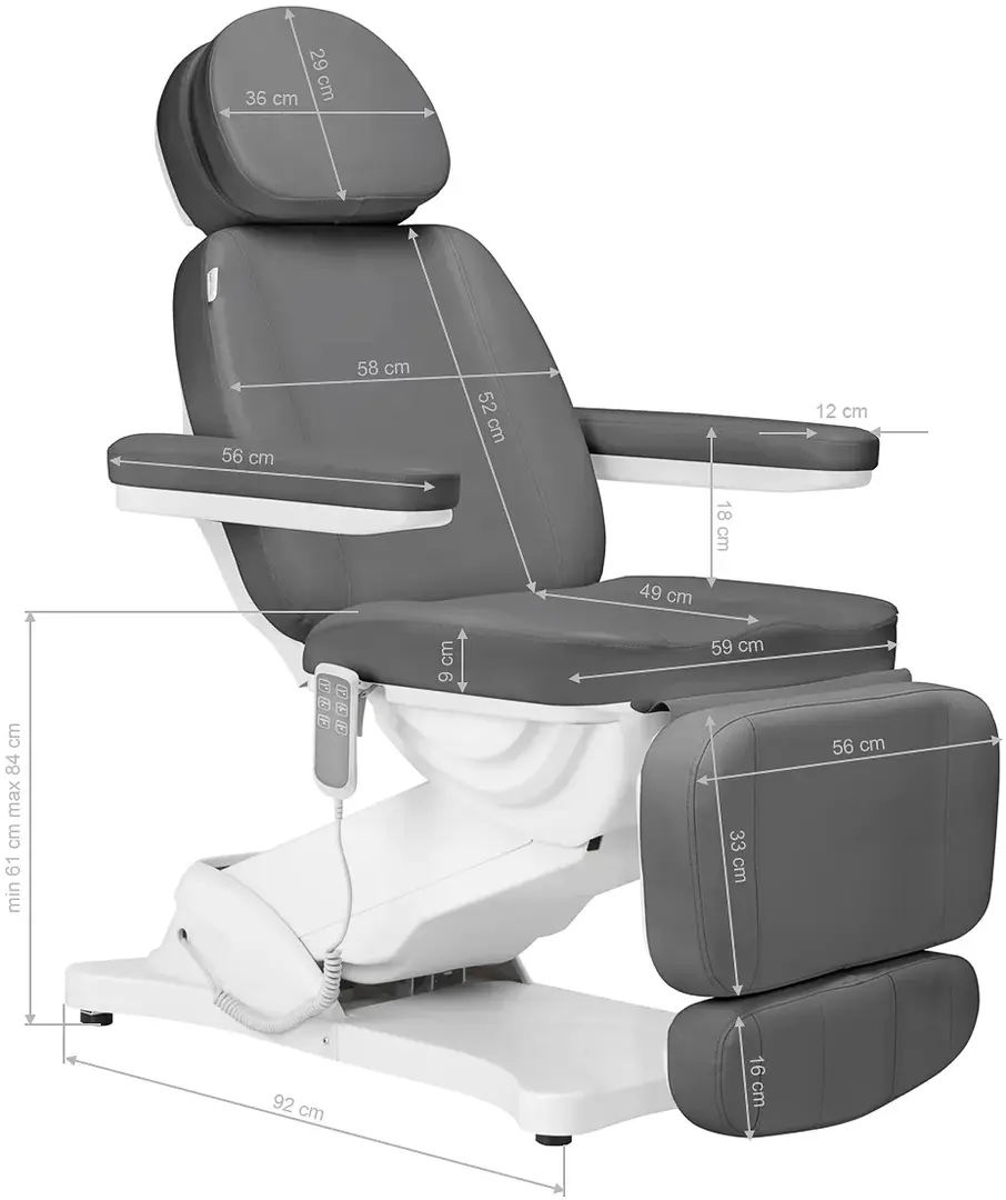 Fotoliu cosmetologic Sillon Classic 3 (Grey/White)