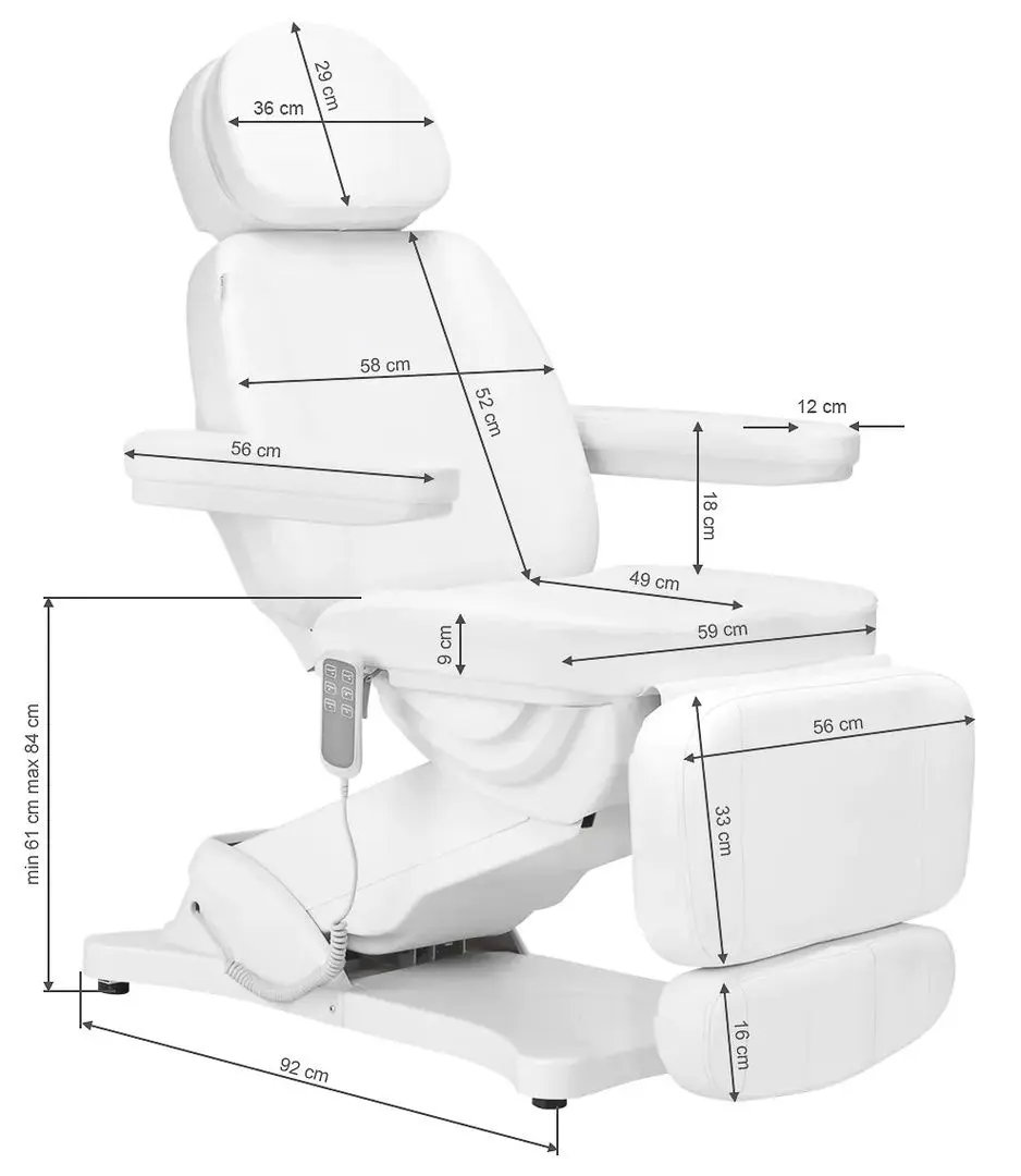 Fotoliu cosmetologic Sillon Classic 3 (White)