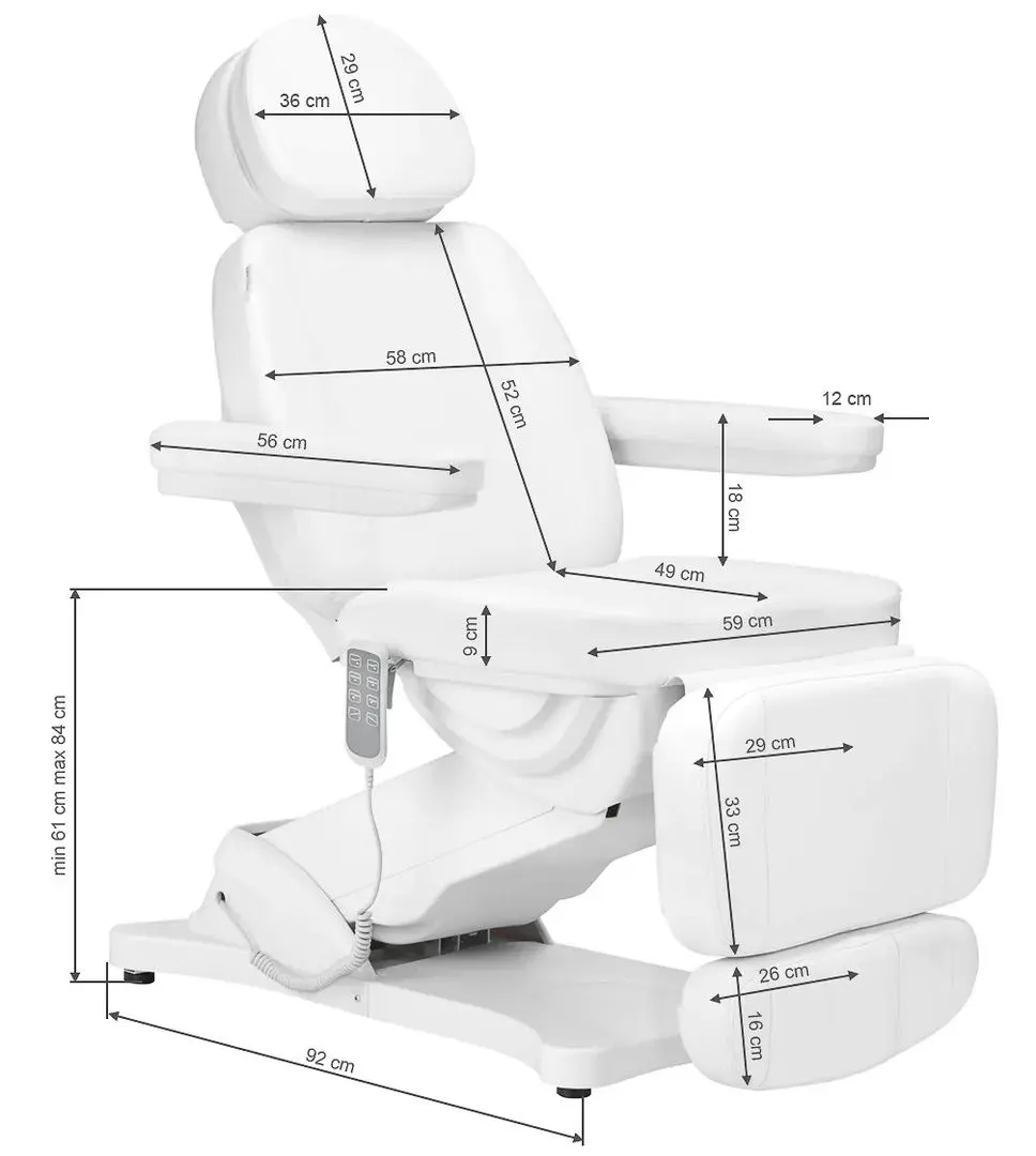 Fotoliu cosmetologic Sillon Classic 4 (White)