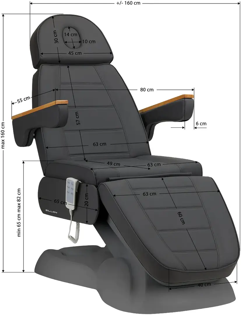 Fotoliu cosmetologic Sillon Lux 273B 3 (Dark Grey)