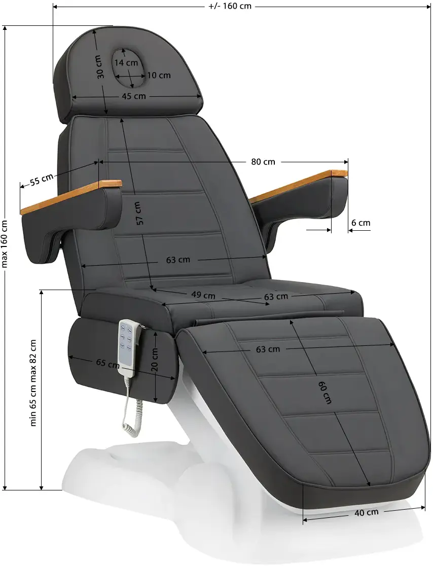 Fotoliu cosmetologic Sillon Lux 273B 3 V2 154386 (Dark Grey)