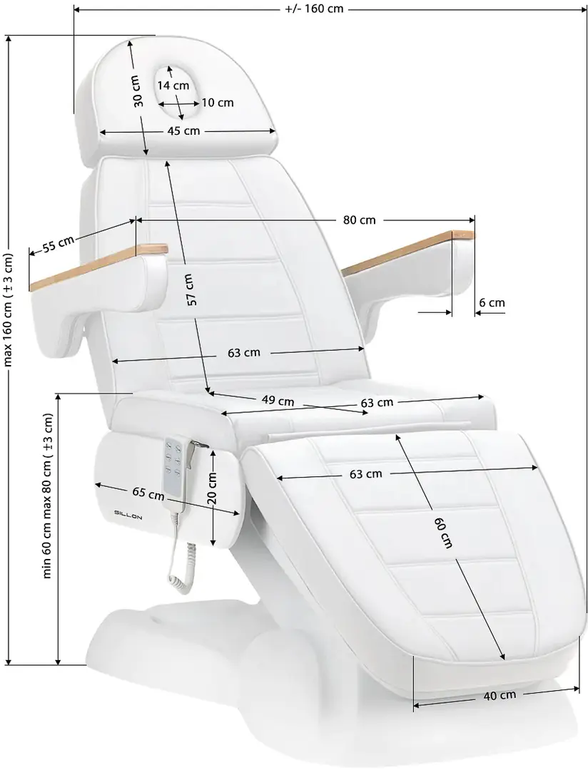 Fotoliu cosmetologic Sillon Lux 273B 3 (White)