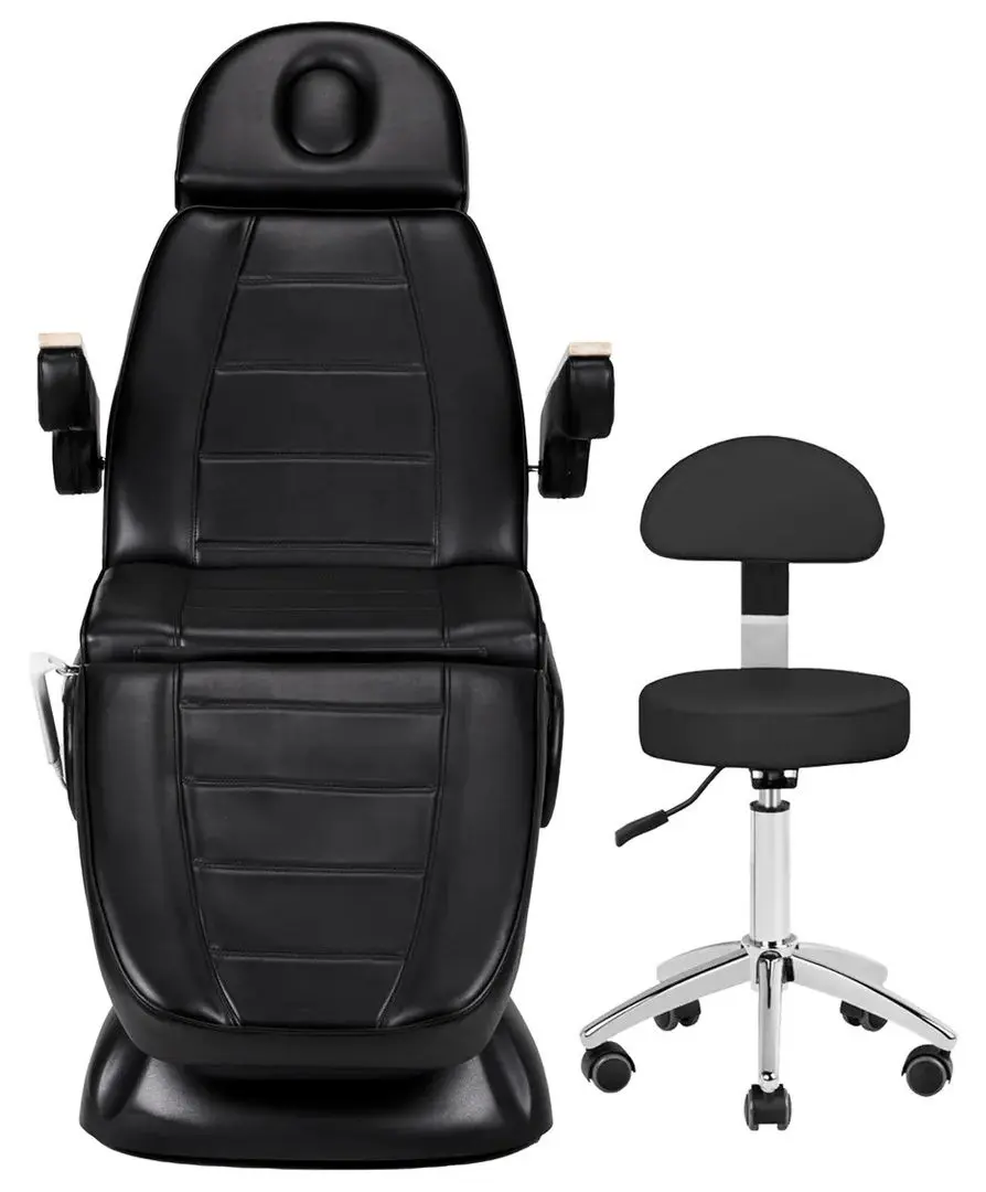 Fotoliu cosmetologic Sillon Lux 273B + taburet Sillon 304 (Black)