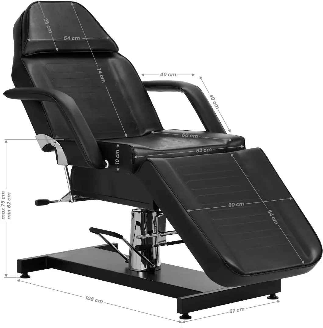 Fotoliu cosmetologic Sillon V2 210 152032 (Black)