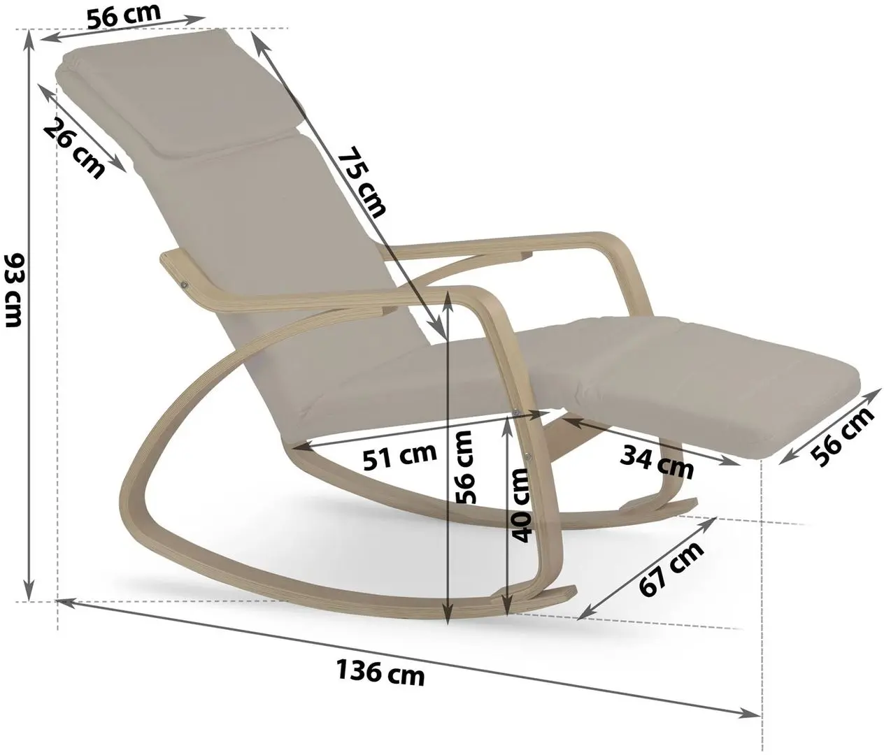 Кресло-качалка Sofotel Suzi (Brown)