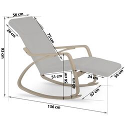 Fotoliu balansoar Sofotel Suzi (Light Grey) Thumb