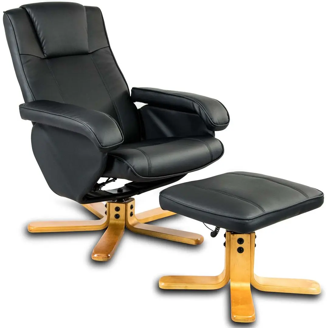 Fotoliu cu suport pentru picioare Sofotel EG-201 (Black) - 3