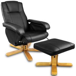 Fotoliu cu suport pentru picioare Sofotel EG-201 (Black)