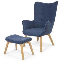 Кресло с подставкой для ног Sofotel Norse (Blue/Natural) Thumb