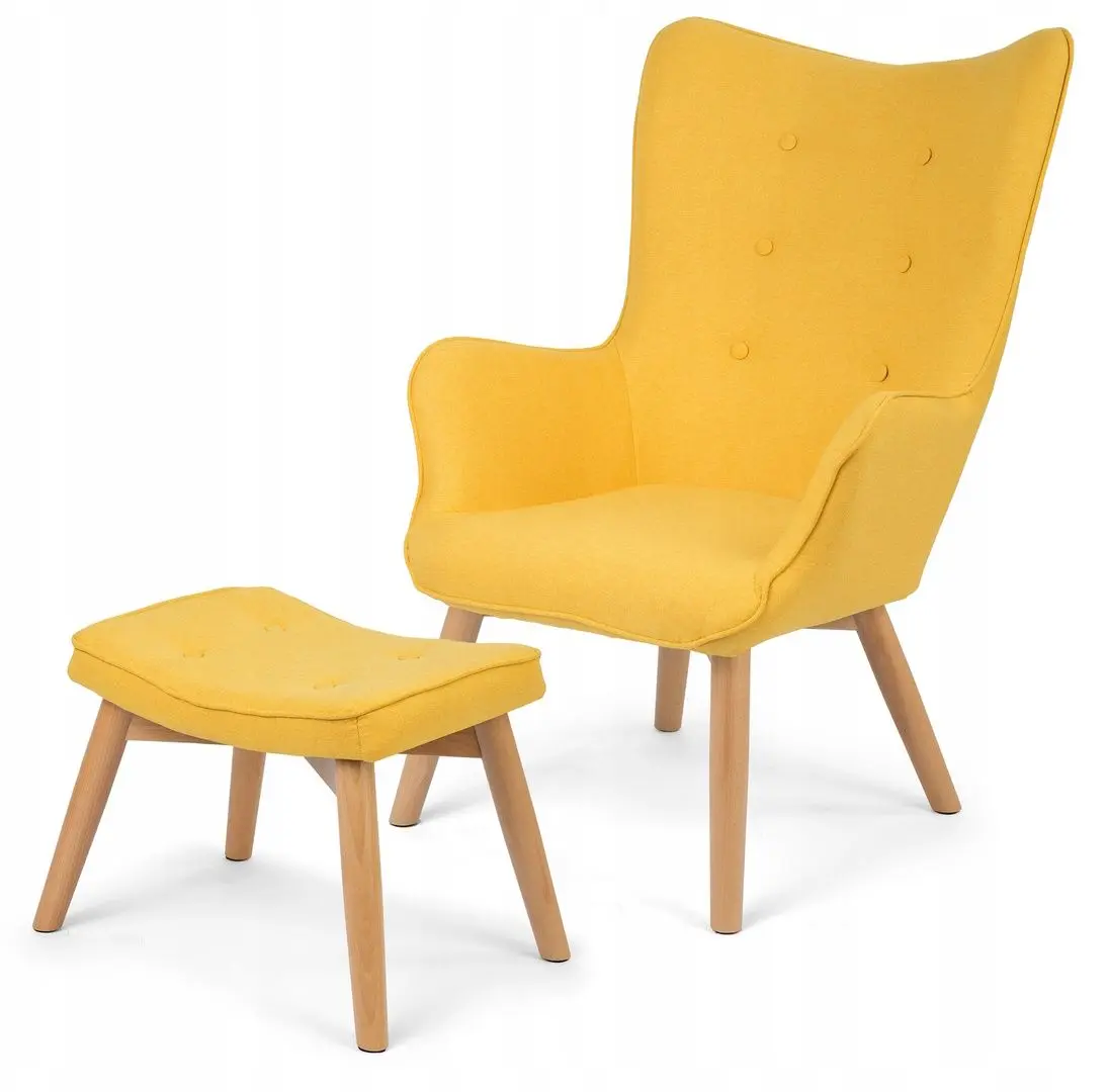 Fotoliu cu suport pentru picioare Sofotel Norse (Yellow)