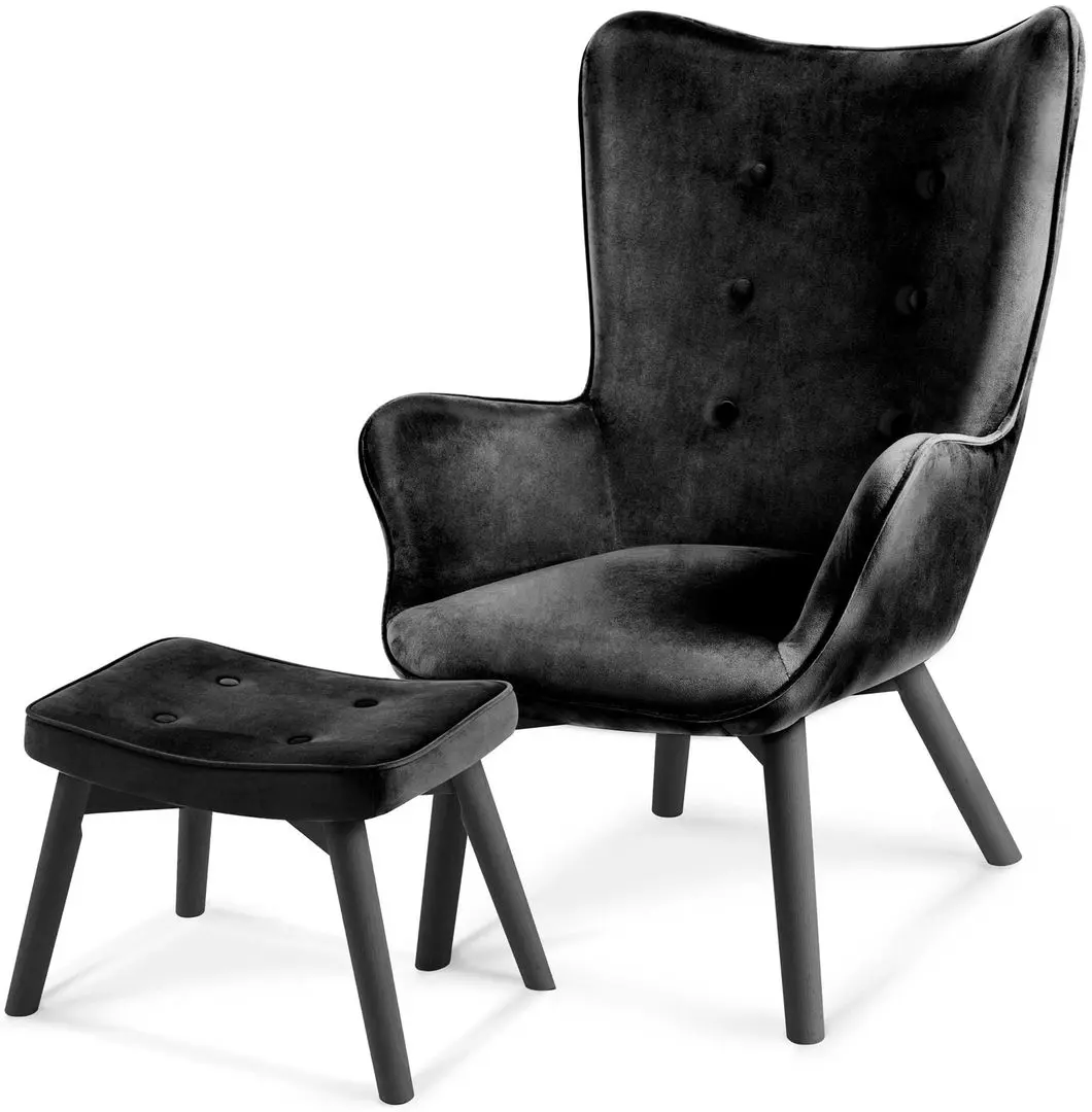 Fotoliu cu suport Sofotel Norse (Black)