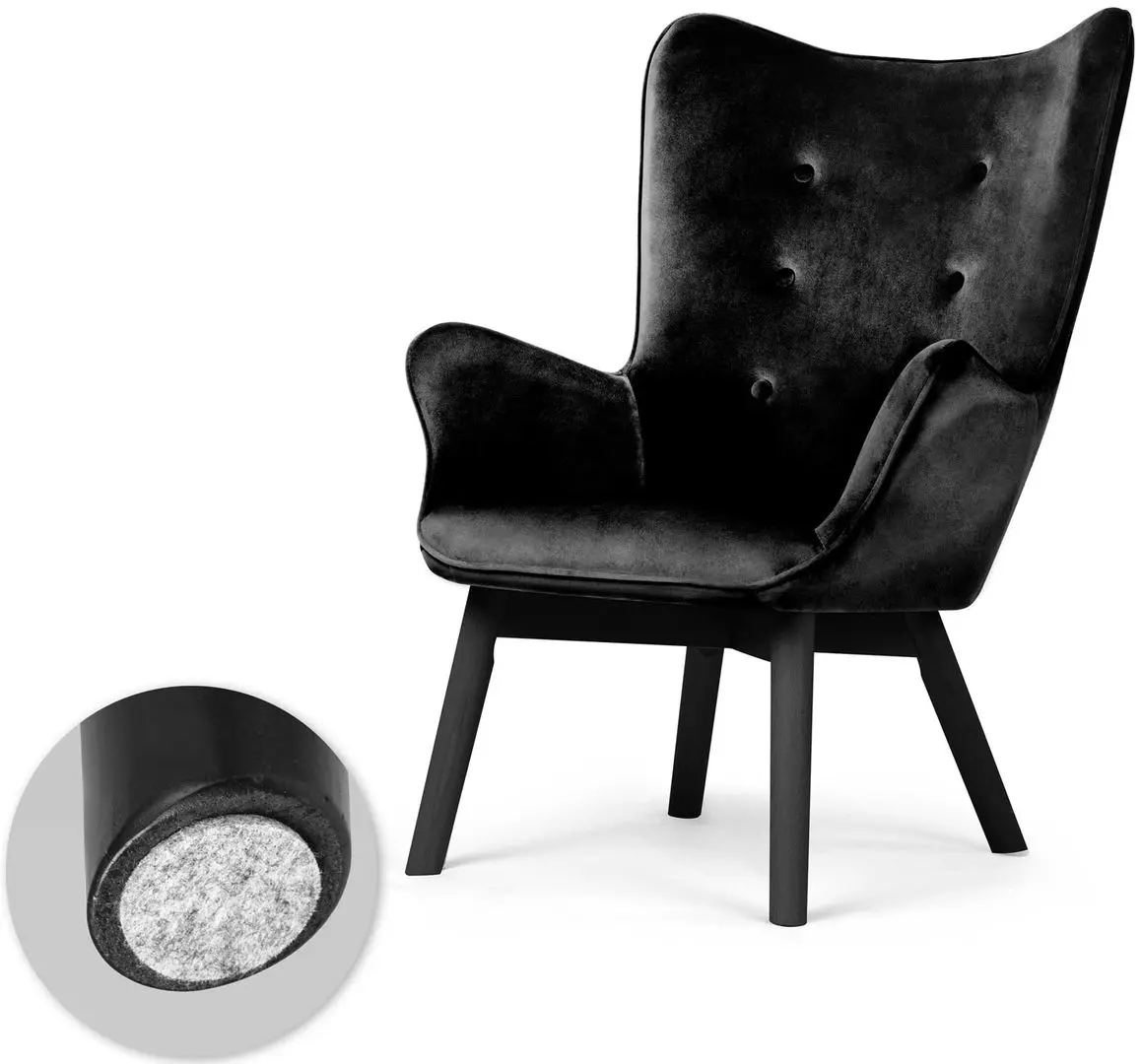 Fotoliu cu suport Sofotel Norse (Black)