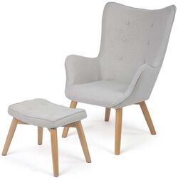 Кресло с подставкой Sofotel Norse (Light Grey/Wood) Thumb