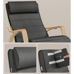 Кресло-качалка Songmics LYY10G (Dark Grey/Birch) Thumb