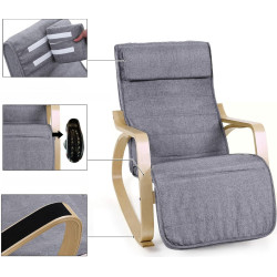 Кресло-качалка Songmics LYY11G (Grey) Thumb