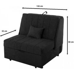 Fotoliu Studio Casa Maxi Pek (Black) Thumb