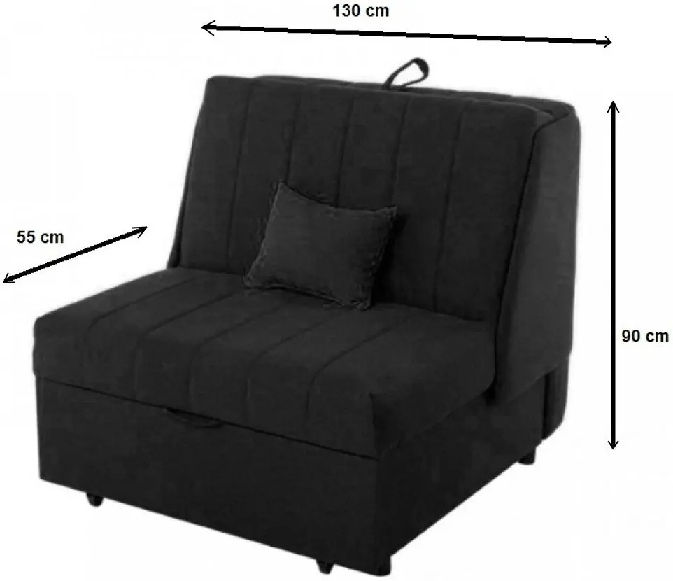 Fotoliu Studio Casa Maxi Pek (Black) - 2