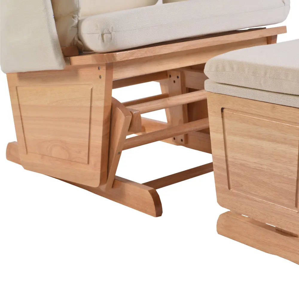 Fotoliu balansoar cu otoman Tempo Kondela Hamond (Oak/Cream) - 6