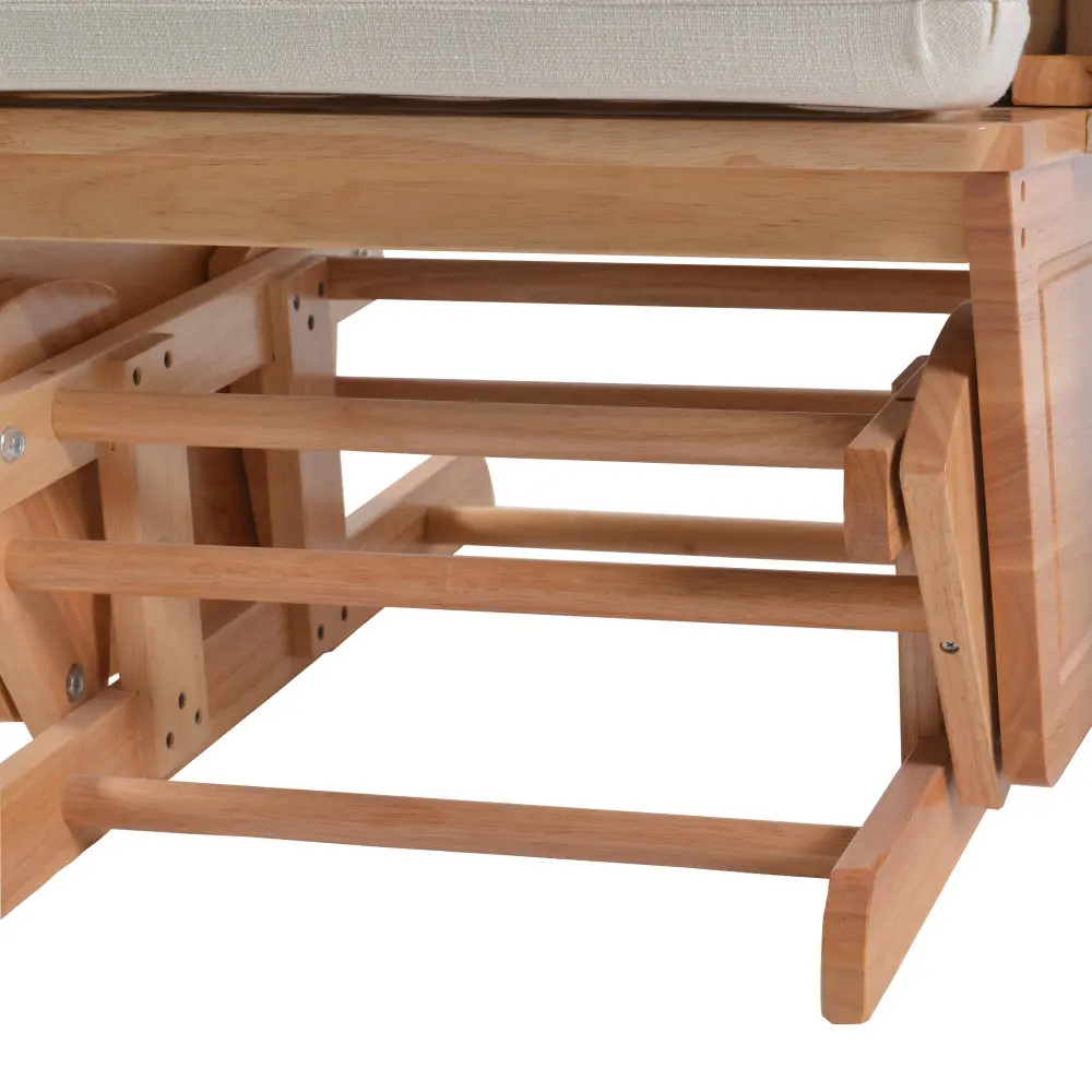 Fotoliu balansoar cu otoman Tempo Kondela Hamond (Oak/Cream) - 9