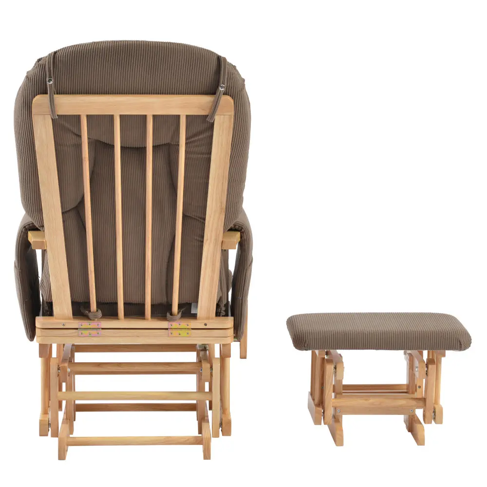 Fotoliu balansoar cu otoman Tempo Kondela Stadil (Oak/Brown) - 6