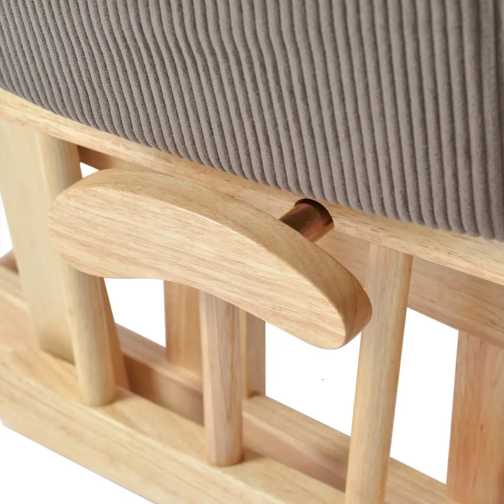 Fotoliu balansoar cu otoman Tempo Kondela Stadil (Oak/Brown) - 10