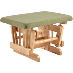 Кресло-качалка с подставкой для ног Tempo Kondela Dalbert (Natural/Green) Thumb