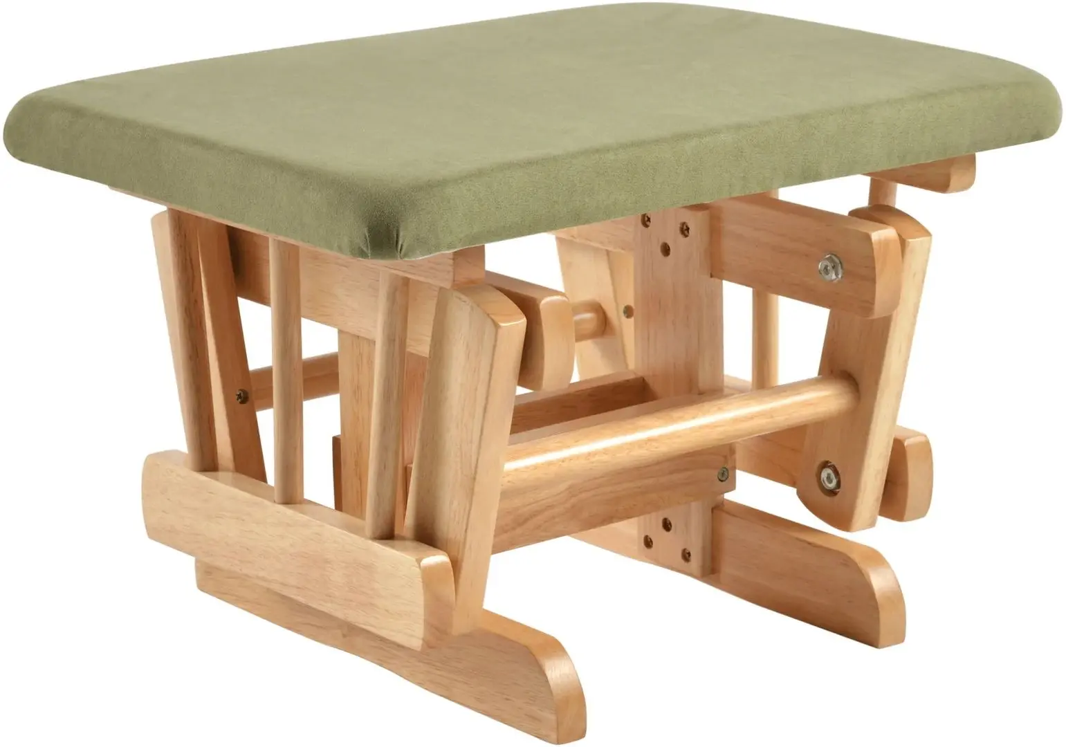 Кресло-качалка с подставкой для ног Tempo Kondela Dalbert (Natural/Green)