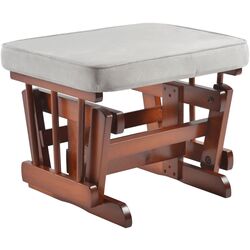 Fotoliu balansoar cu suport pentru picioare Tempo Kondela Saford (Walnut/Grey) Thumb