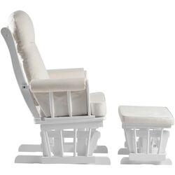 Fotoliu balansoar cu suport pentru picioare Tempo Kondela Saford (White/Cream) Thumb