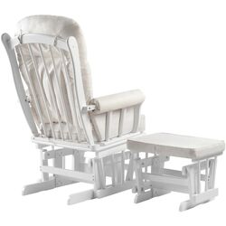 Fotoliu balansoar cu suport pentru picioare Tempo Kondela Saford (White/Cream) Thumb