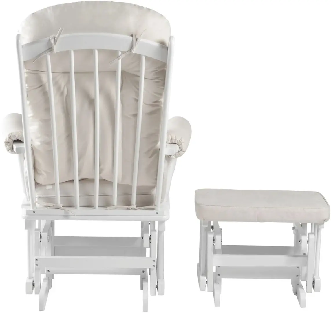 Fotoliu balansoar cu suport pentru picioare Tempo Kondela Saford (White/Cream)