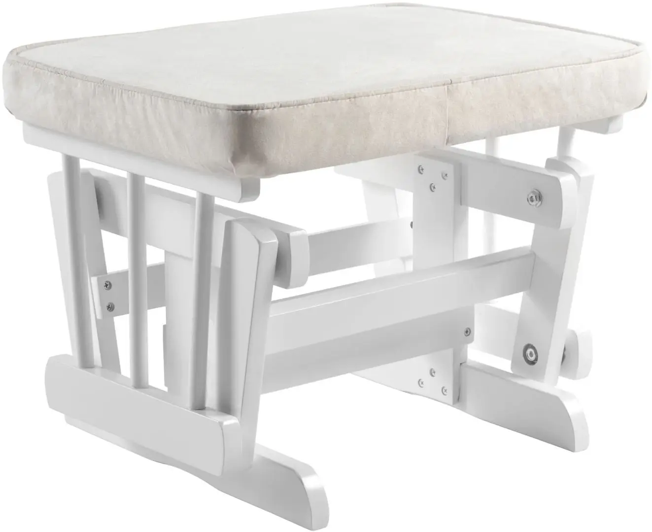 Fotoliu balansoar cu suport pentru picioare Tempo Kondela Saford (White/Cream)