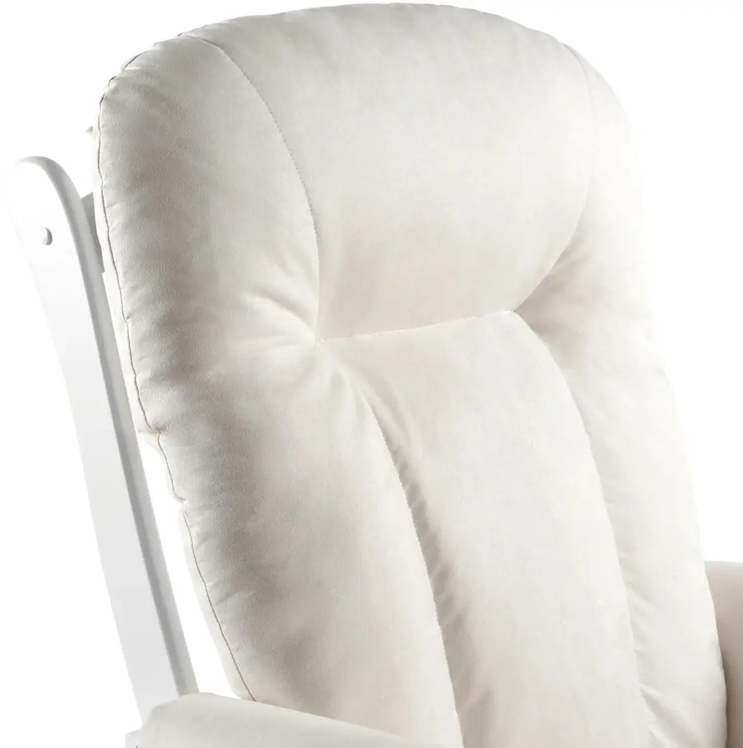 Fotoliu balansoar cu suport pentru picioare Tempo Kondela Saford (White/Cream)