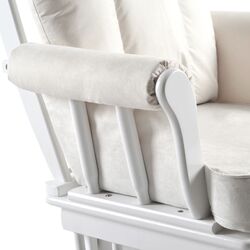 Fotoliu balansoar cu suport pentru picioare Tempo Kondela Saford (White/Cream) Thumb