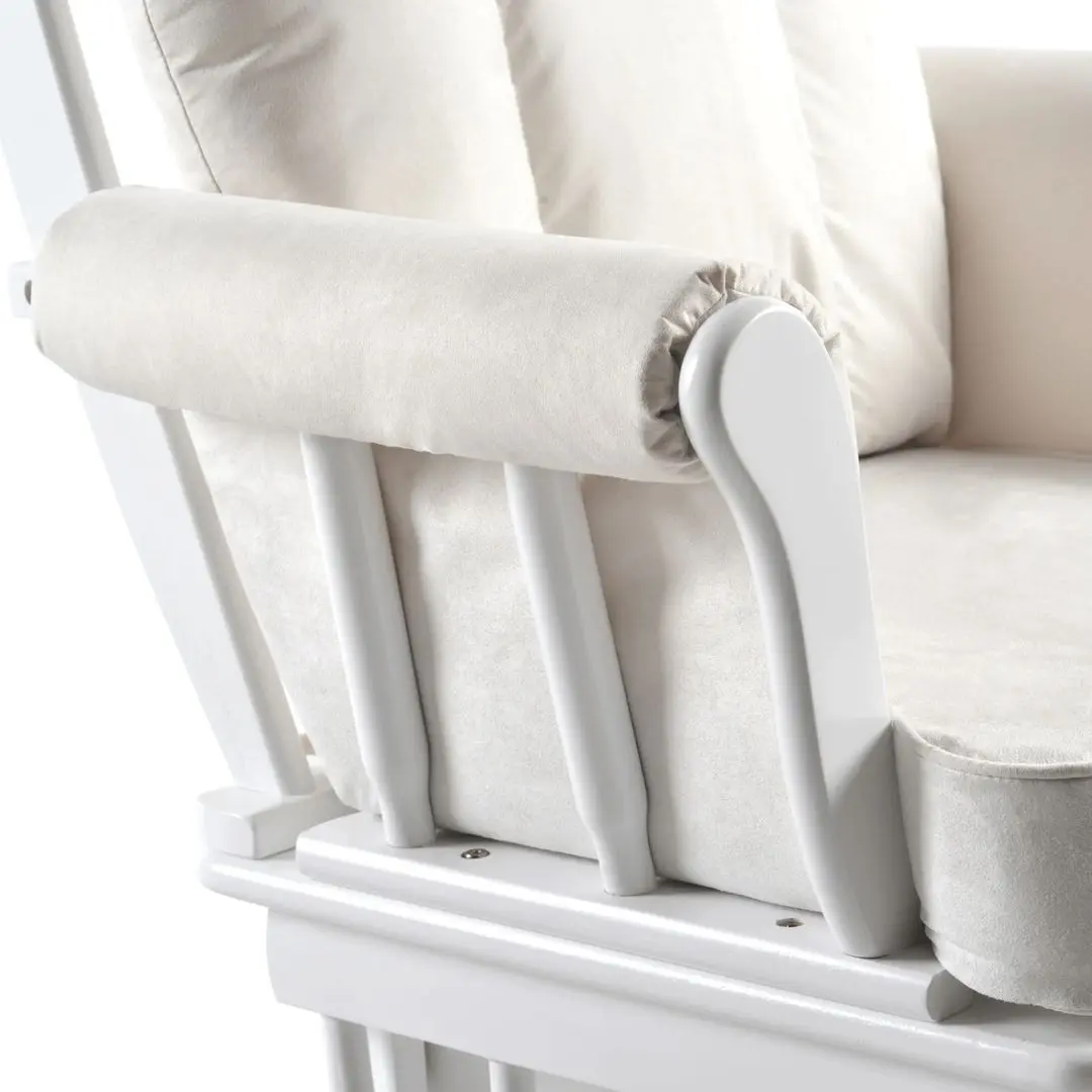 Fotoliu balansoar cu suport pentru picioare Tempo Kondela Saford (White/Cream)