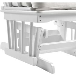 Fotoliu balansoar cu suport pentru picioare Tempo Kondela Saford (White/Cream) Thumb