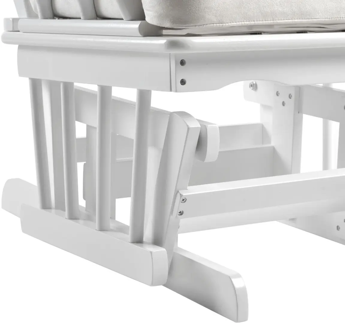 Fotoliu balansoar cu suport pentru picioare Tempo Kondela Saford (White/Cream)