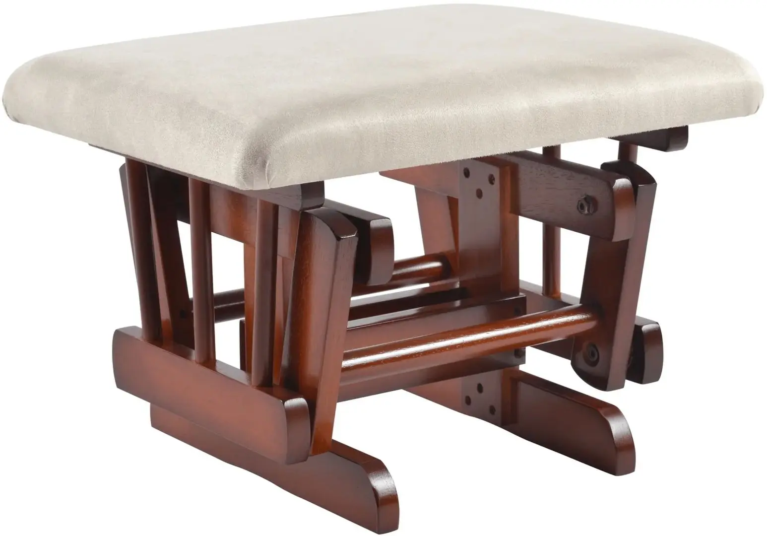 Кресло-качалка с подставкой для ног Tempo Kondela Talman (Walnut/Beige)