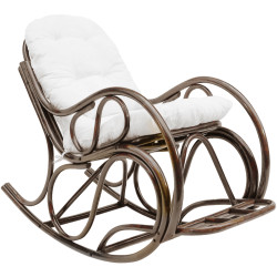 Кресло-качалка Tempo Kondela Agaton (Dark Brown/Beige) Thumb