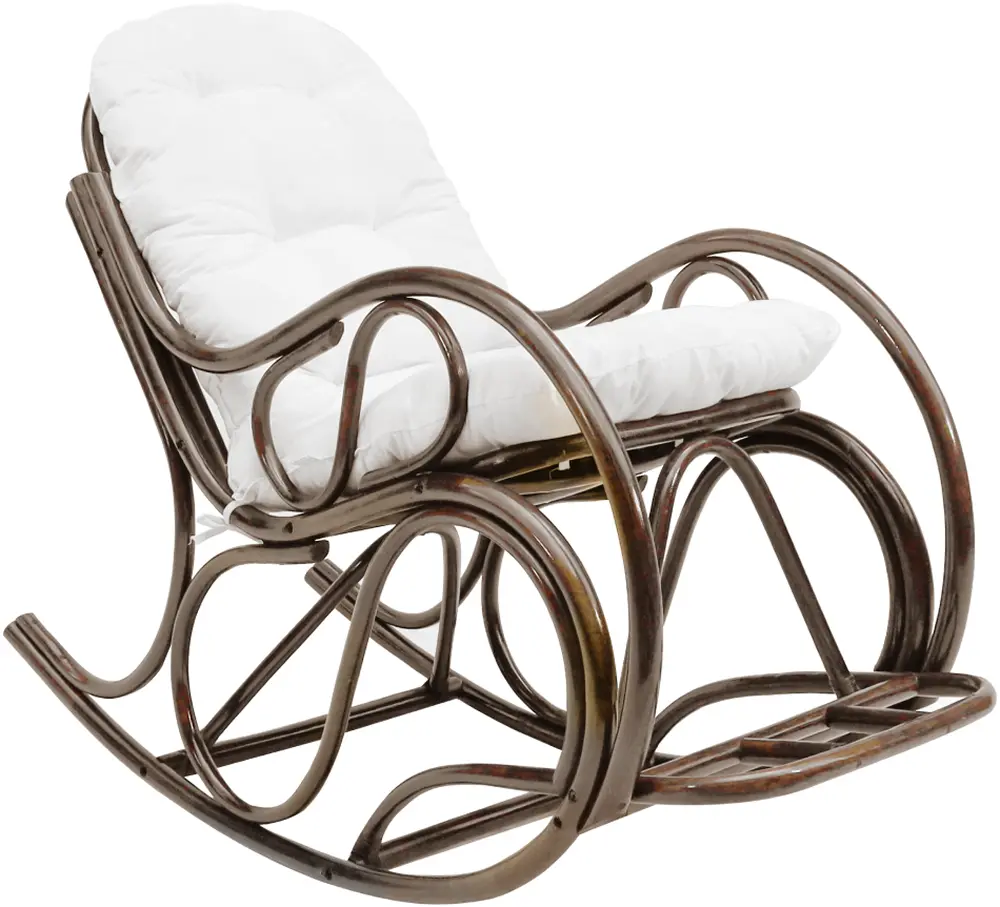 Кресло-качалка Tempo Kondela Agaton (Dark Brown/Beige) - 2