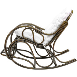 Кресло-качалка Tempo Kondela Agaton (Dark Brown/Beige) Thumb