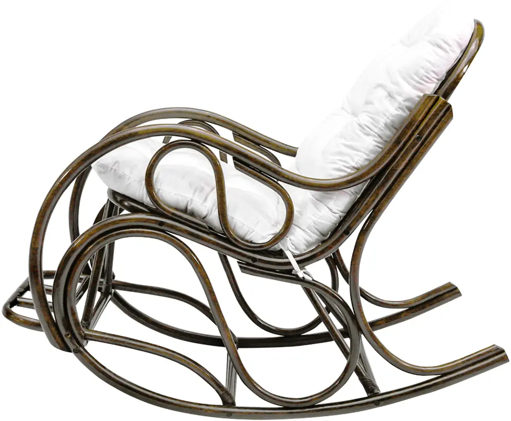 Кресло-качалка Tempo Kondela Agaton (Dark Brown/Beige) - 4