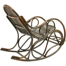 Кресло-качалка Tempo Kondela Agaton (Dark Brown/Beige) Thumb