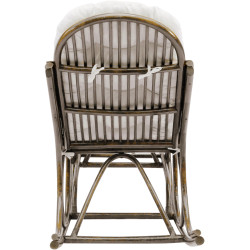 Кресло-качалка Tempo Kondela Agaton (Dark Brown/Beige) Thumb